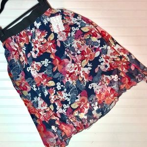 New, navy floral Lularoe Lola